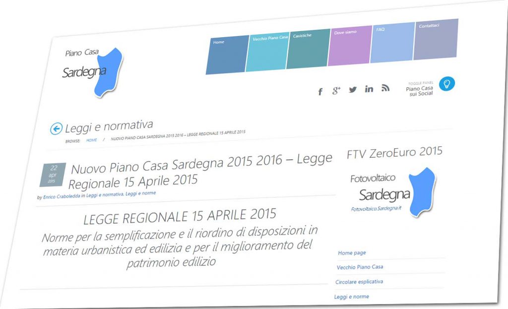 Pubblicato il Testo del Nuovo Piano Casa Sardegna 1 Pubblicato il Testo del Nuovo Piano Casa Sardegna