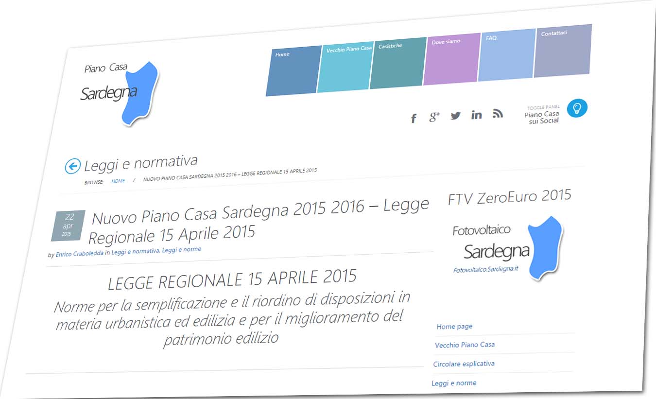 Pubblicato il Testo del Nuovo Piano Casa Sardegna