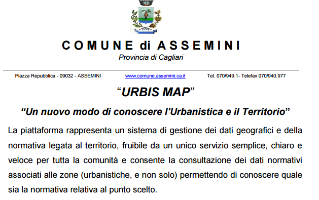 Presentazione UrbisMap ad Assemini, Mercoledì 15/06 ore 17.30 5
