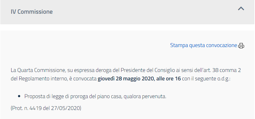 Sarà l'ennesima proroga secca al Piano Casa Vigente? 1 Sarà l'ennesima proroga secca al Piano Casa Vigente? 1