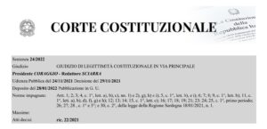 sentenza corte costituzionale 24-2022 piano casa sardegna impugnazione